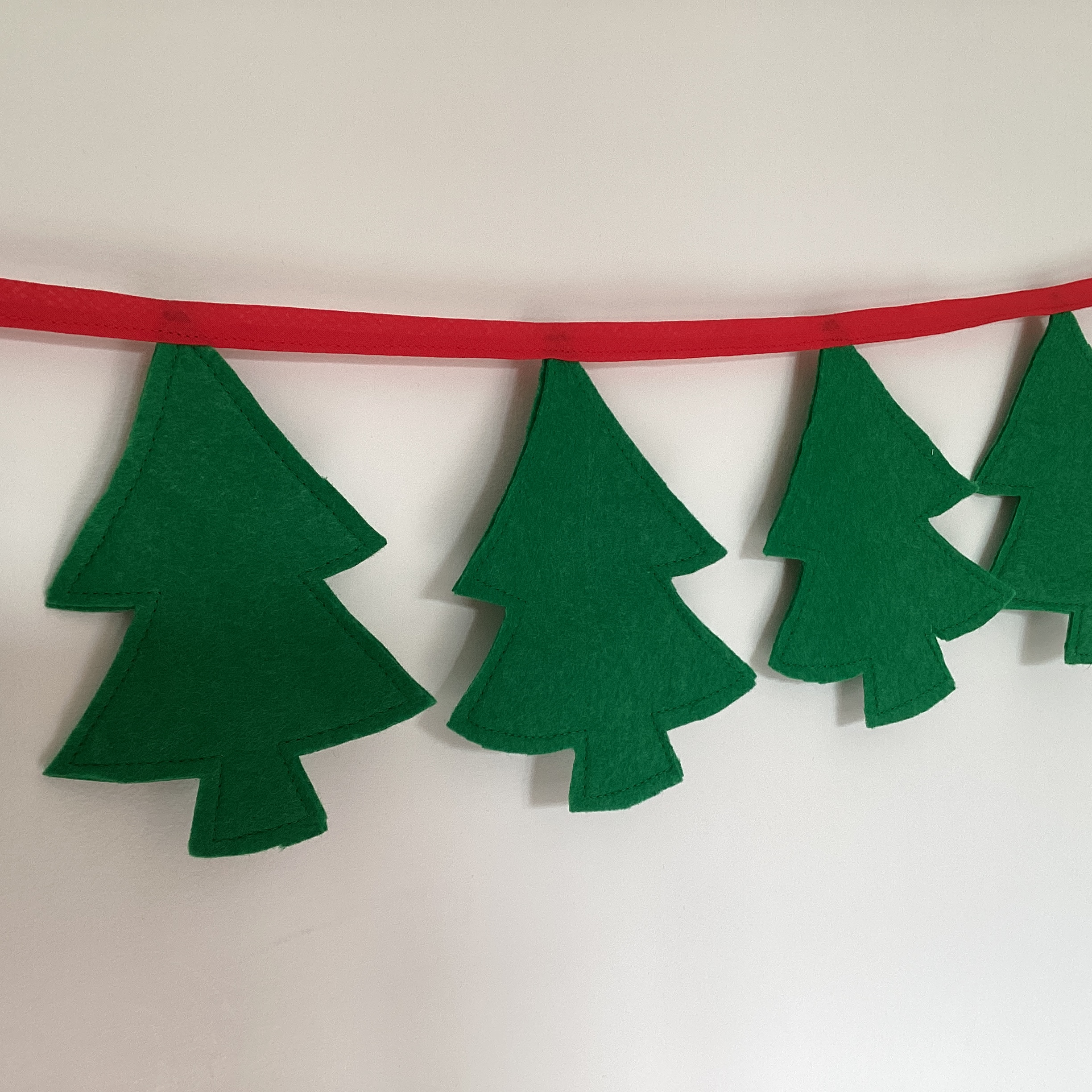 Christmas Bunting - green trees
