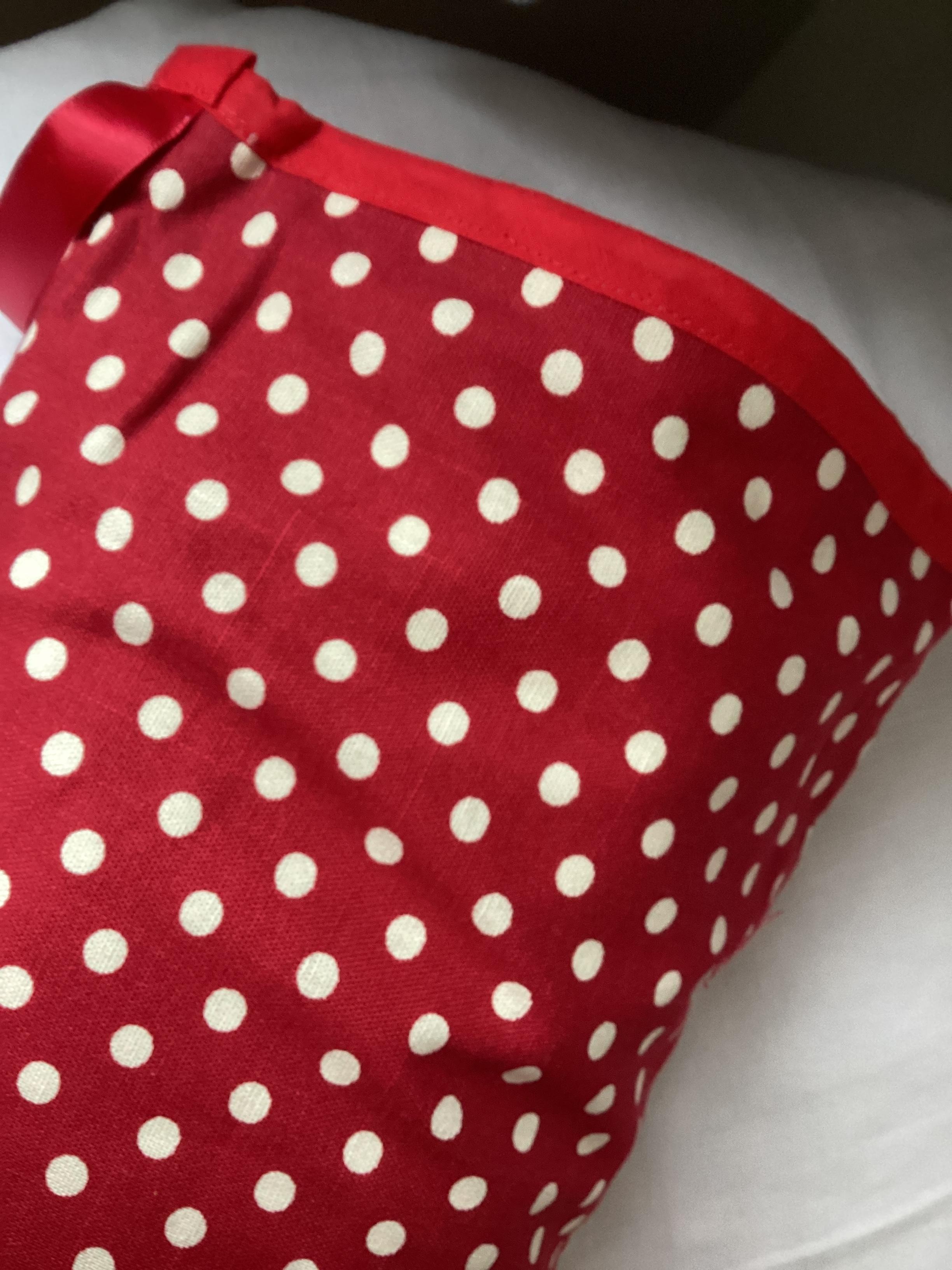 Christmas Stocking - red and white spotty