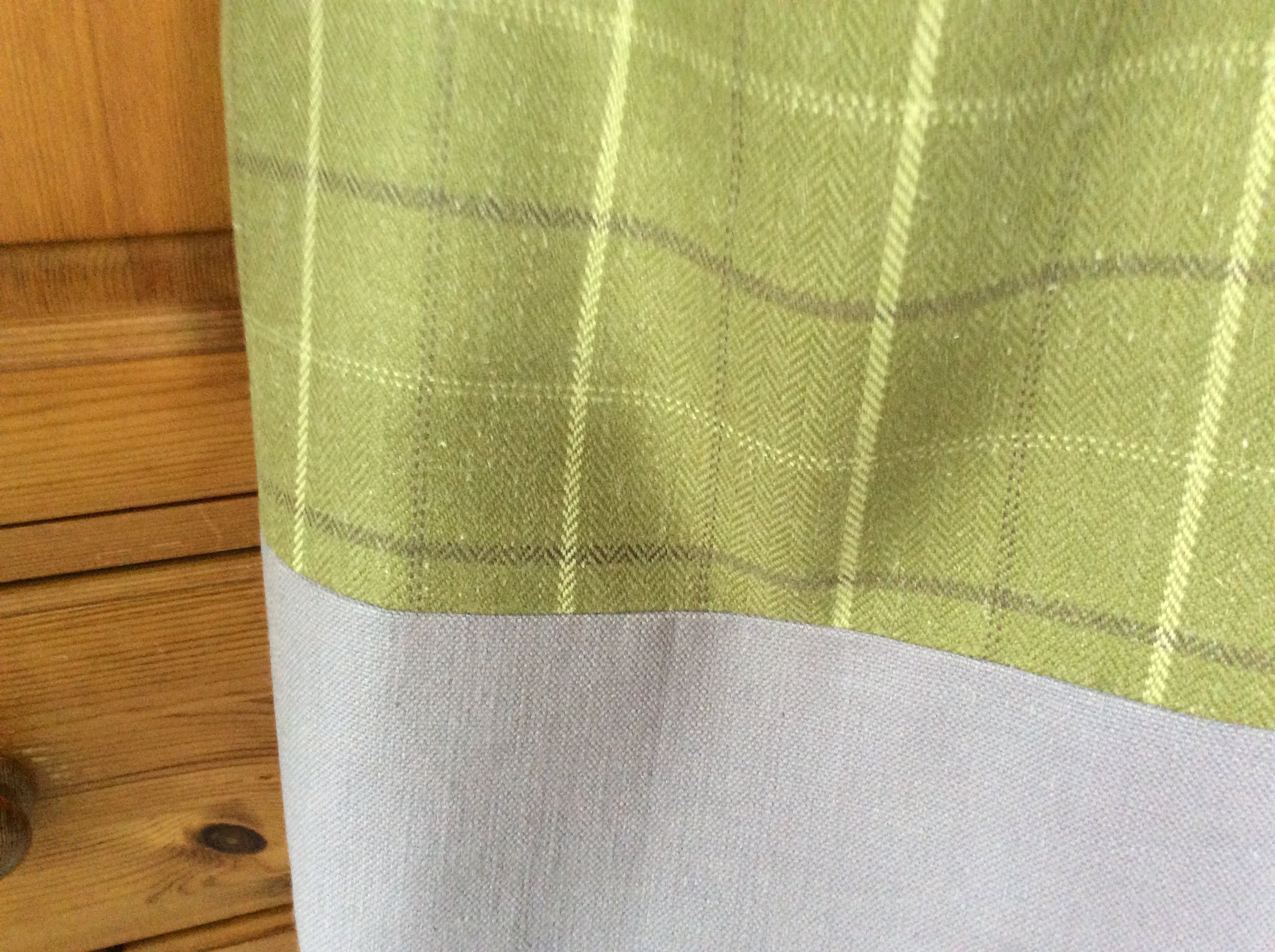 Large Tote bag - green tartan