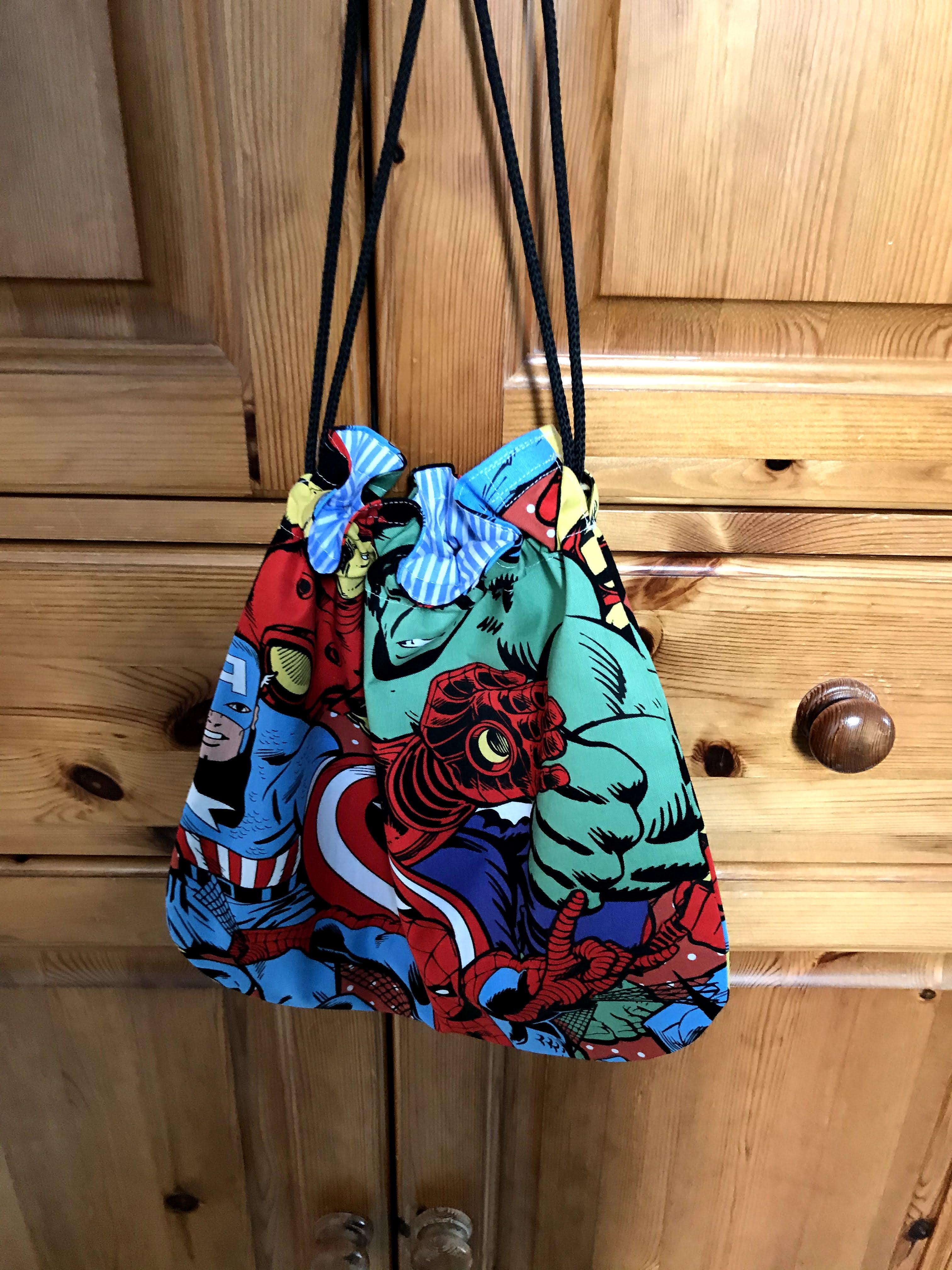 Drawstring Bag - superheroes