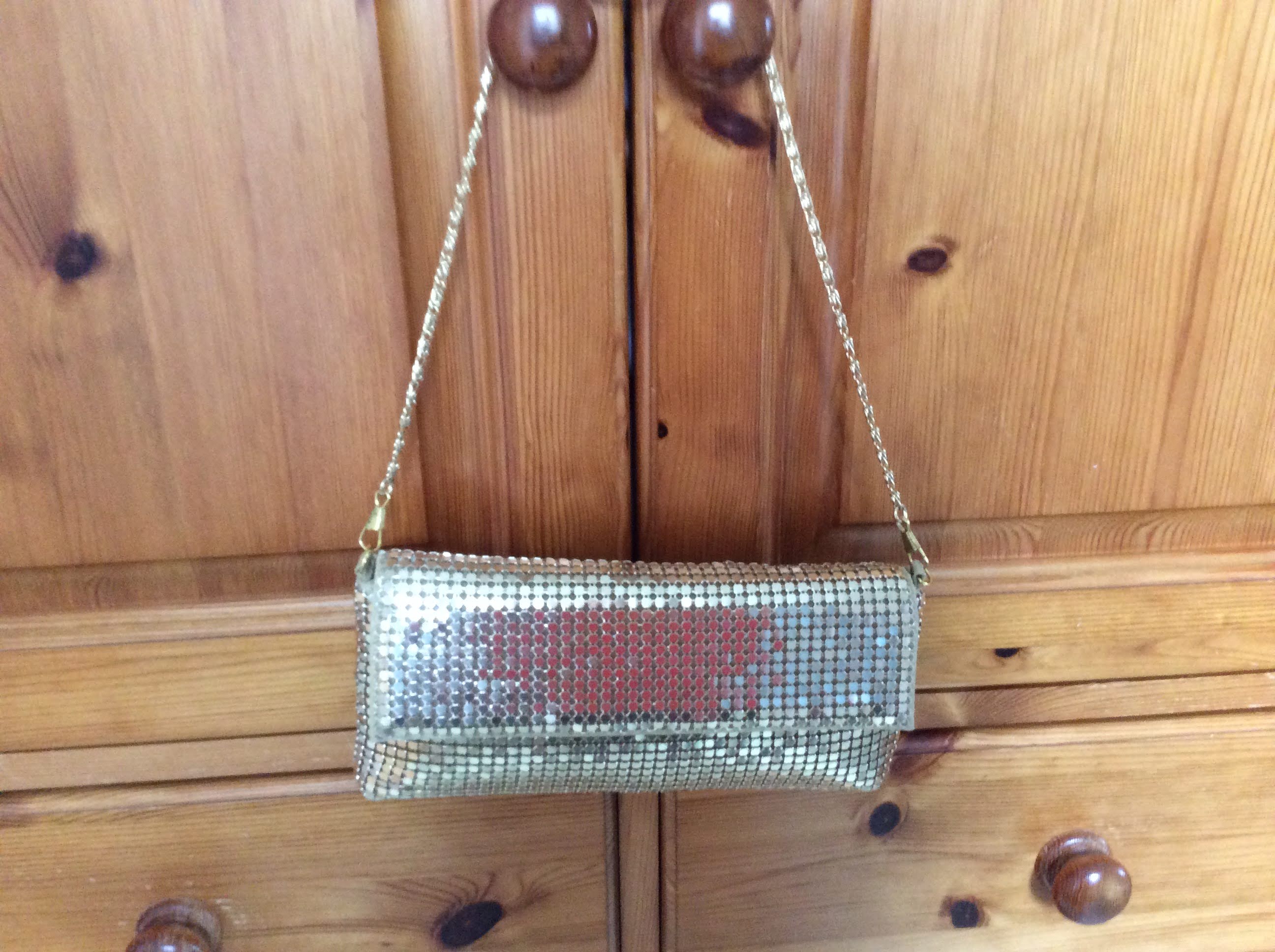 Vintage Bag - gold mesh