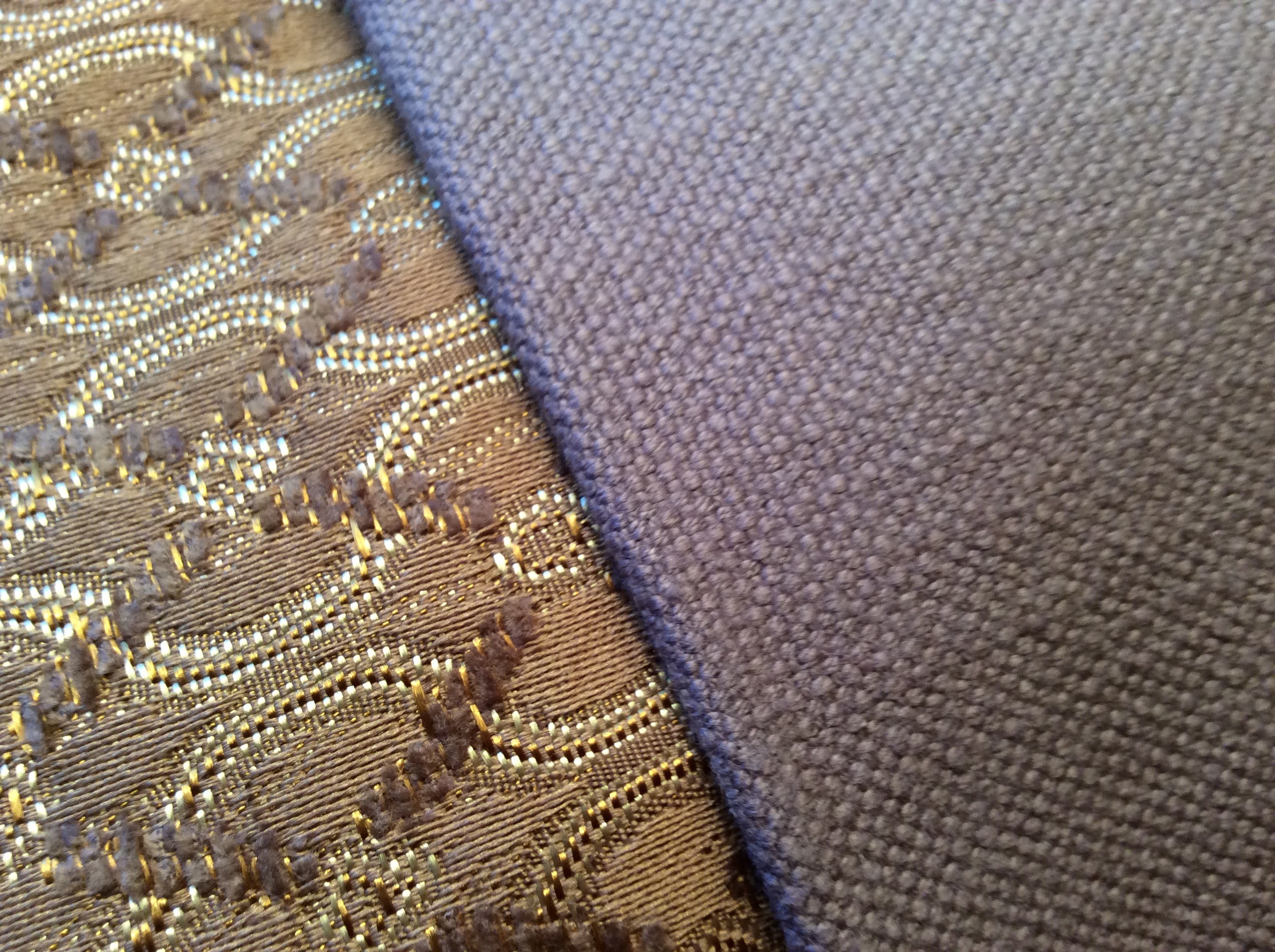 Christmas Stocking - gold brocade with grey cuff
