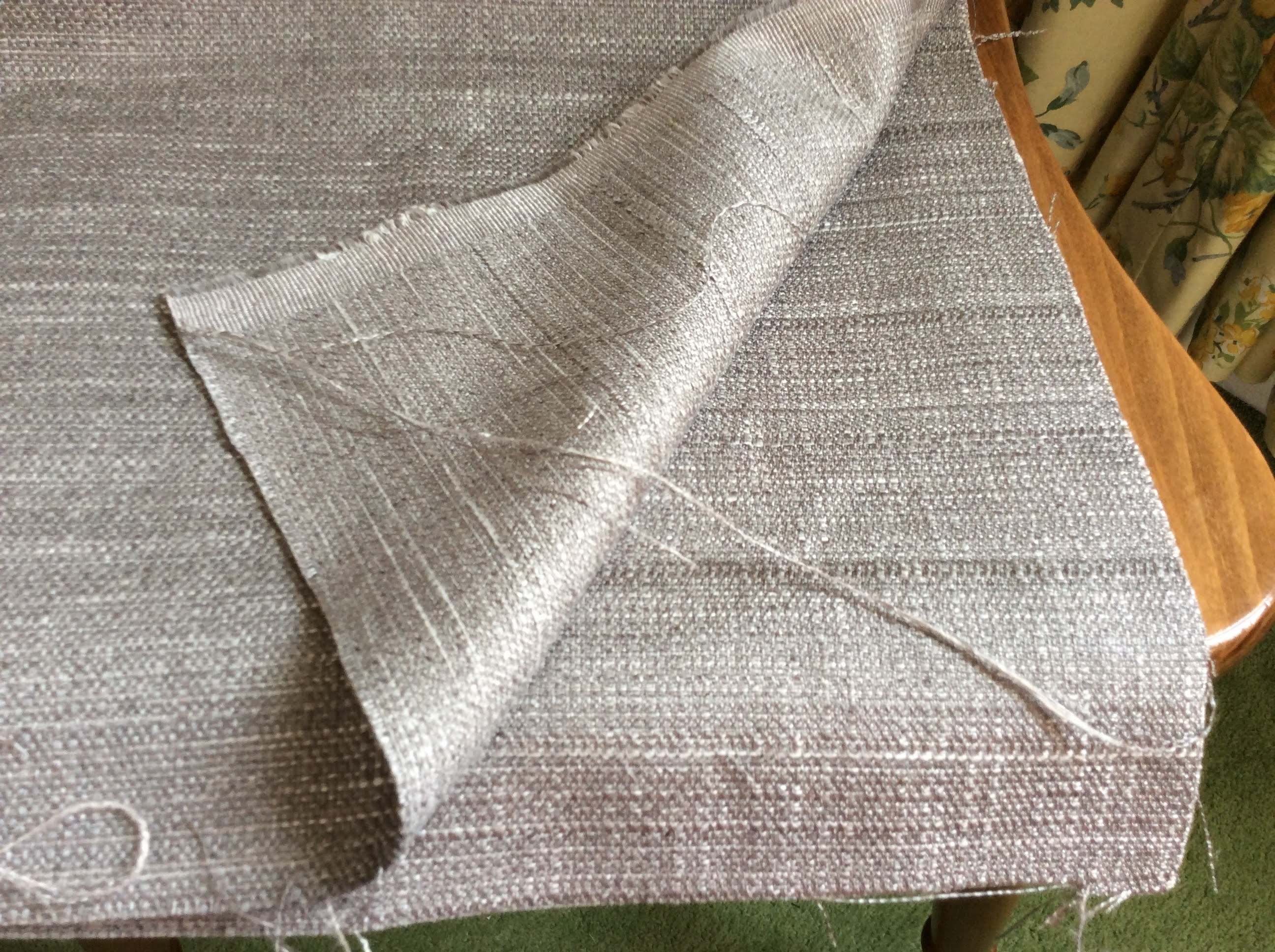 Fabric Remnant - silver grey