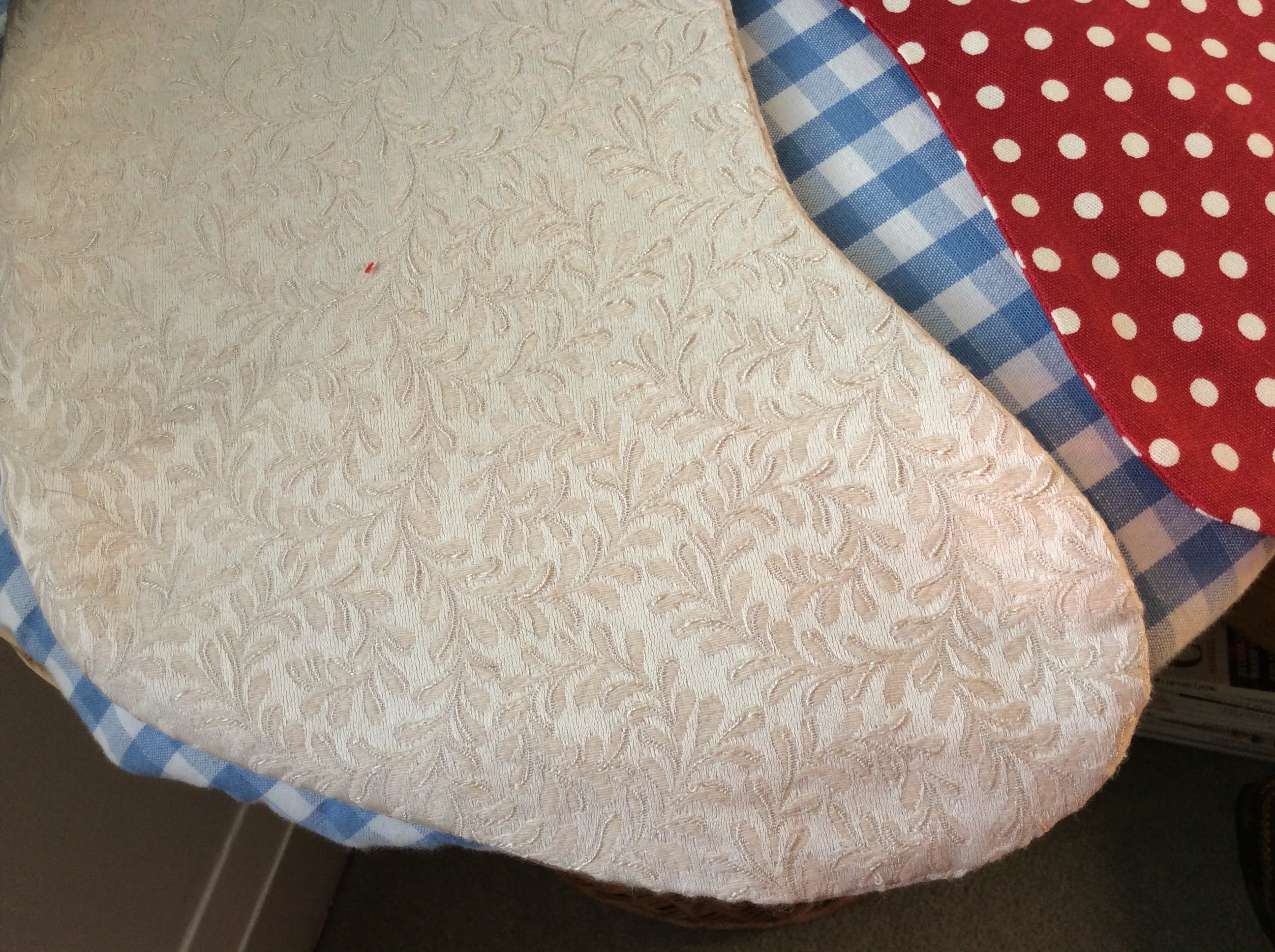 Christmas Stocking - cream brocade