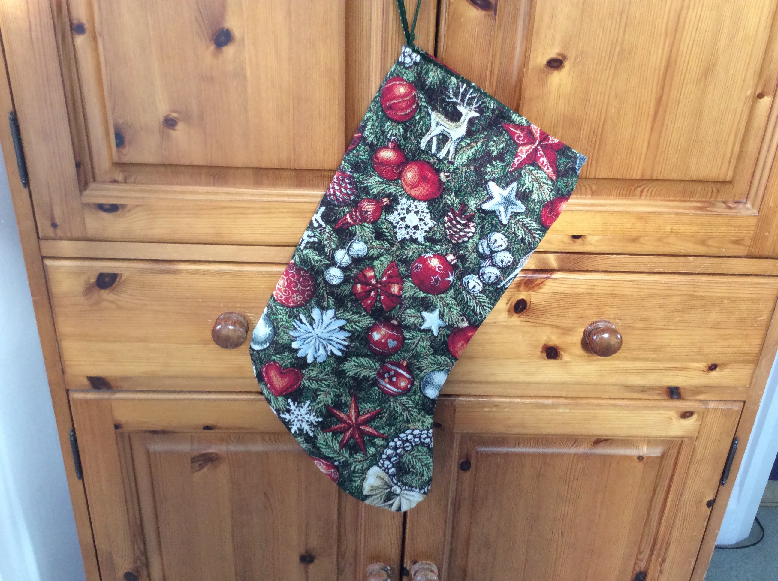 Christmas Stocking - Christmas tree and decorations