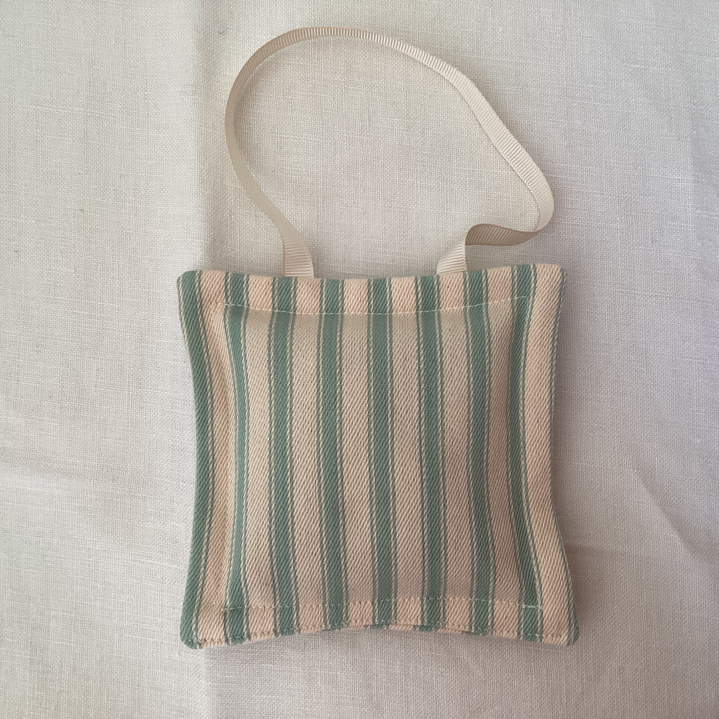 Lavender Bag - turquoise stripe