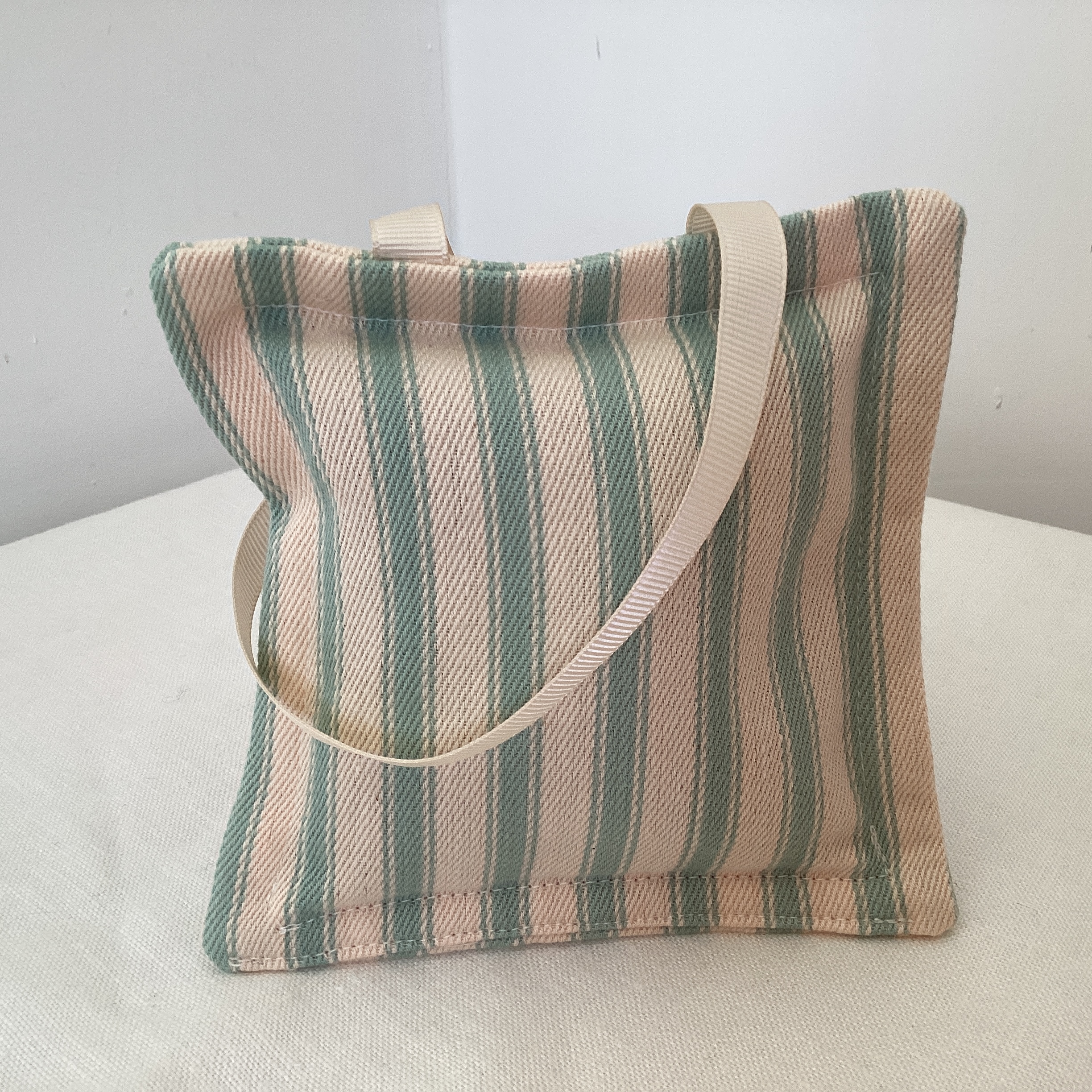 Lavender Bag - turquoise stripe