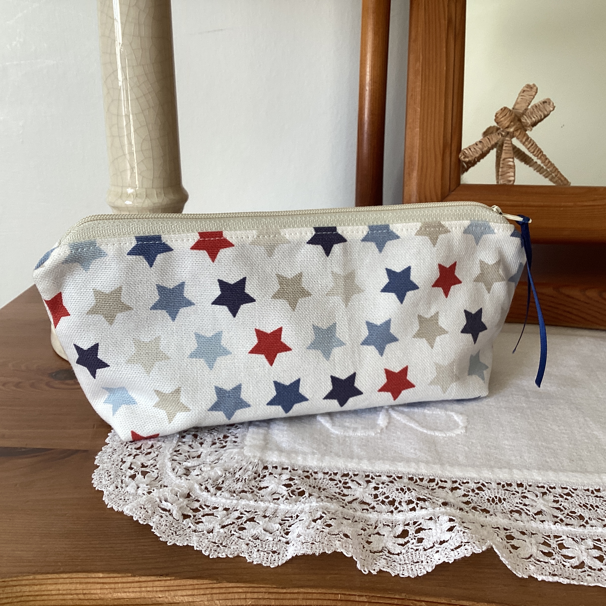 Zipped Pencil Case/Make Up Purse - stars