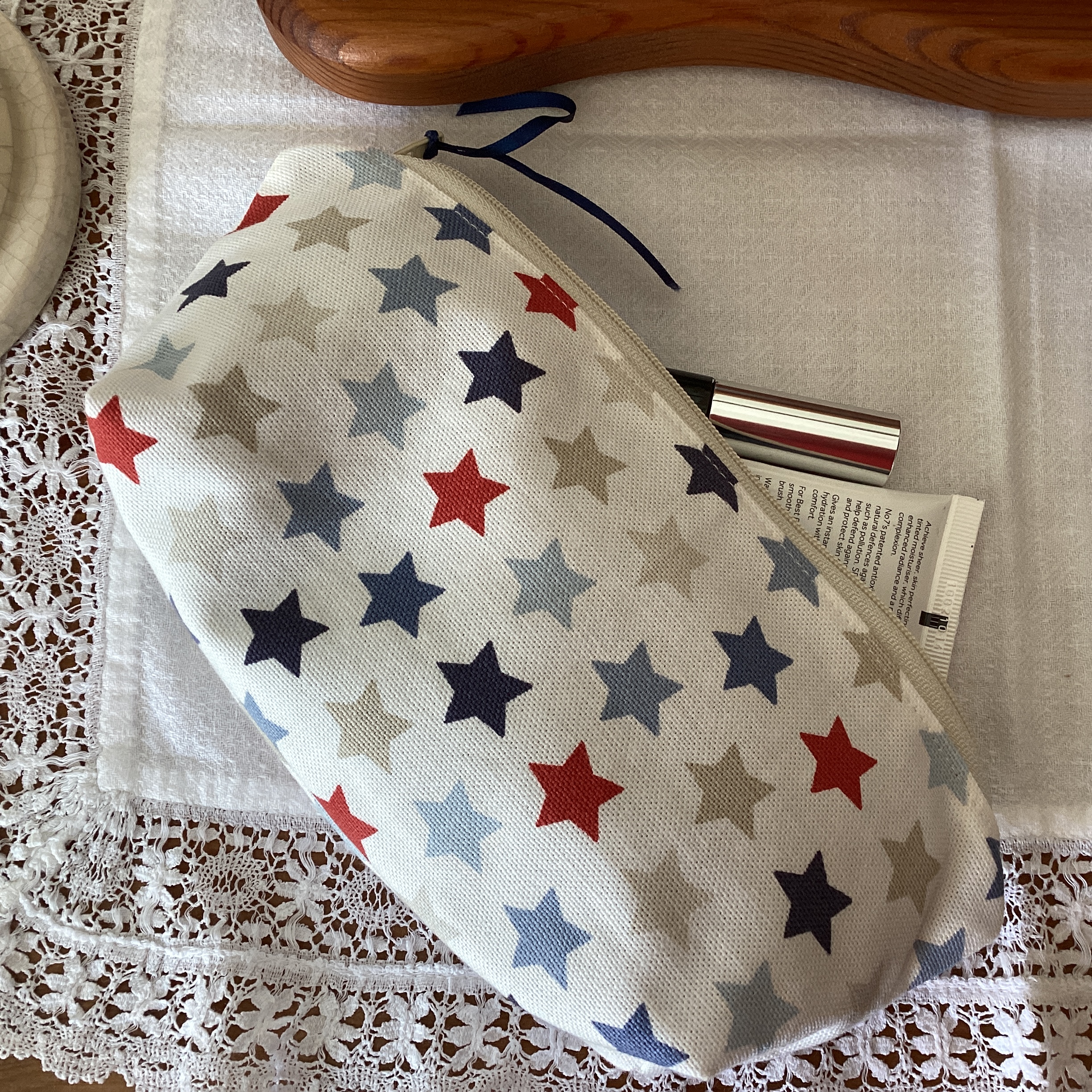 Zipped Pencil Case/Make Up Purse - stars