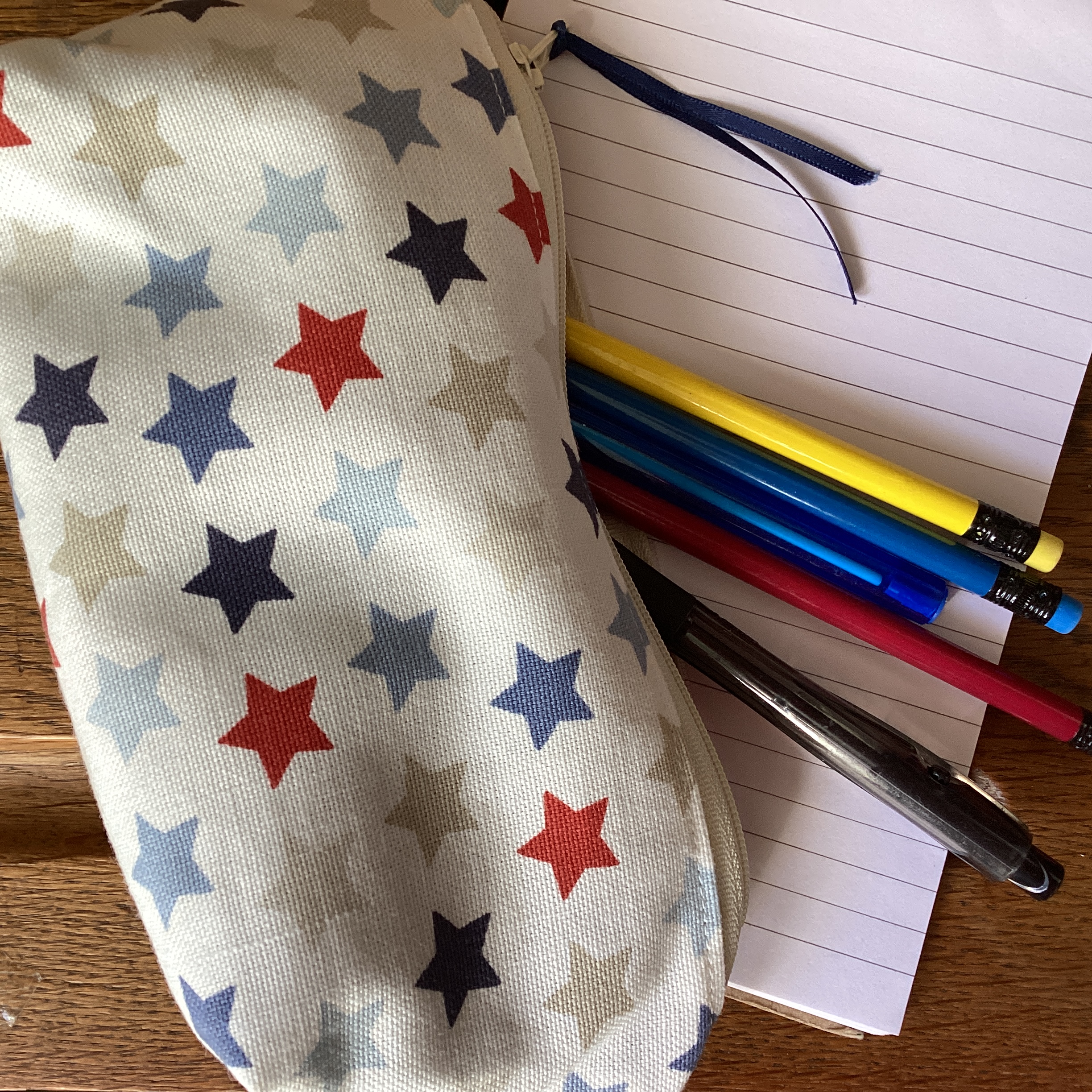 Zipped Pencil Case/Make Up Purse - stars