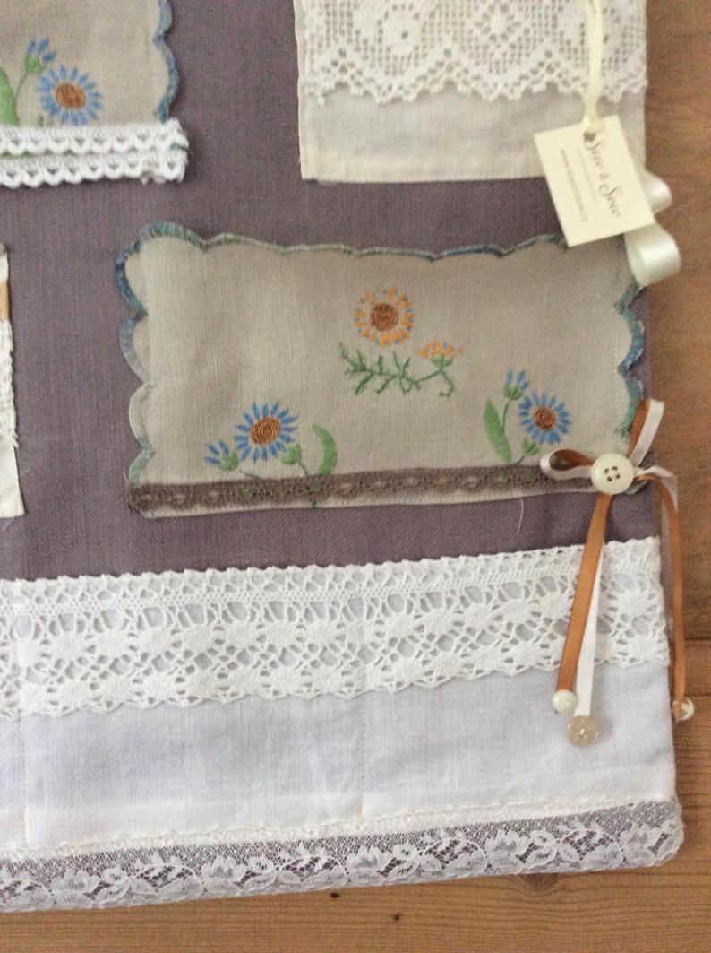 Wall Hanging - grey with pockets