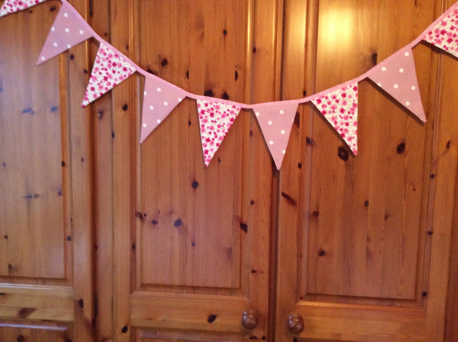 Bunting - pink spots and flowers
