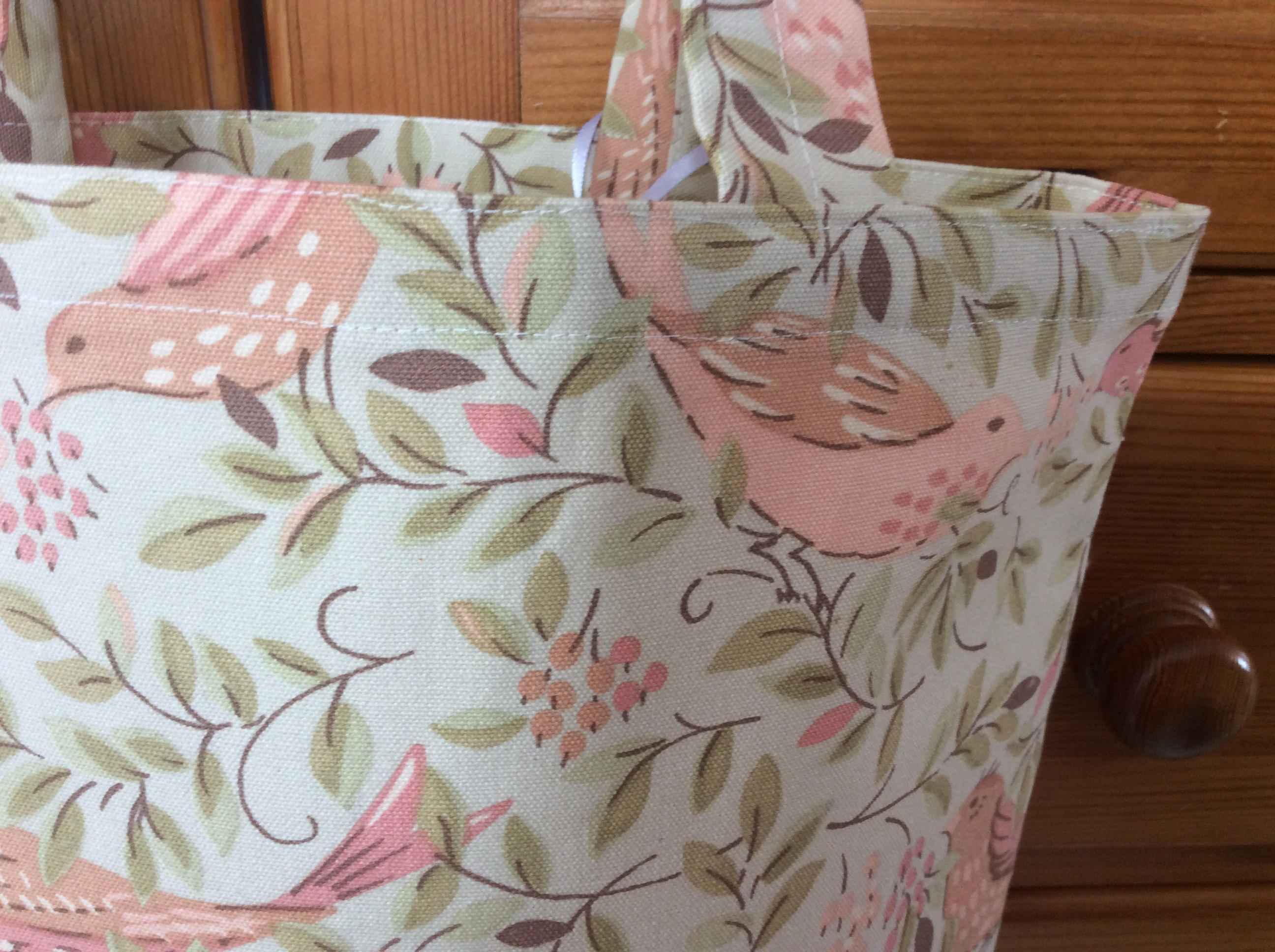 Tote Bag - pink bird