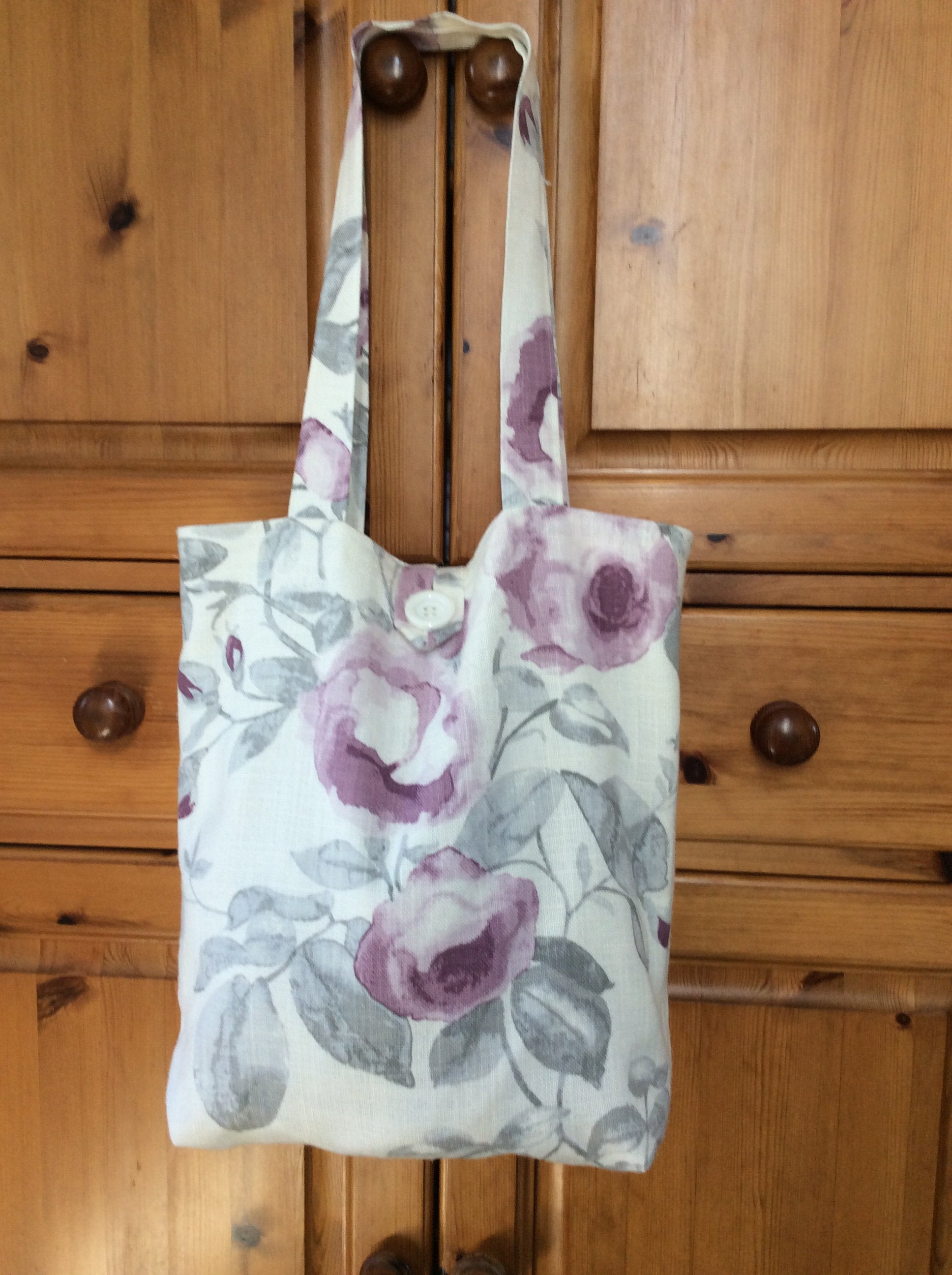 Tote Bag - large purple flowers