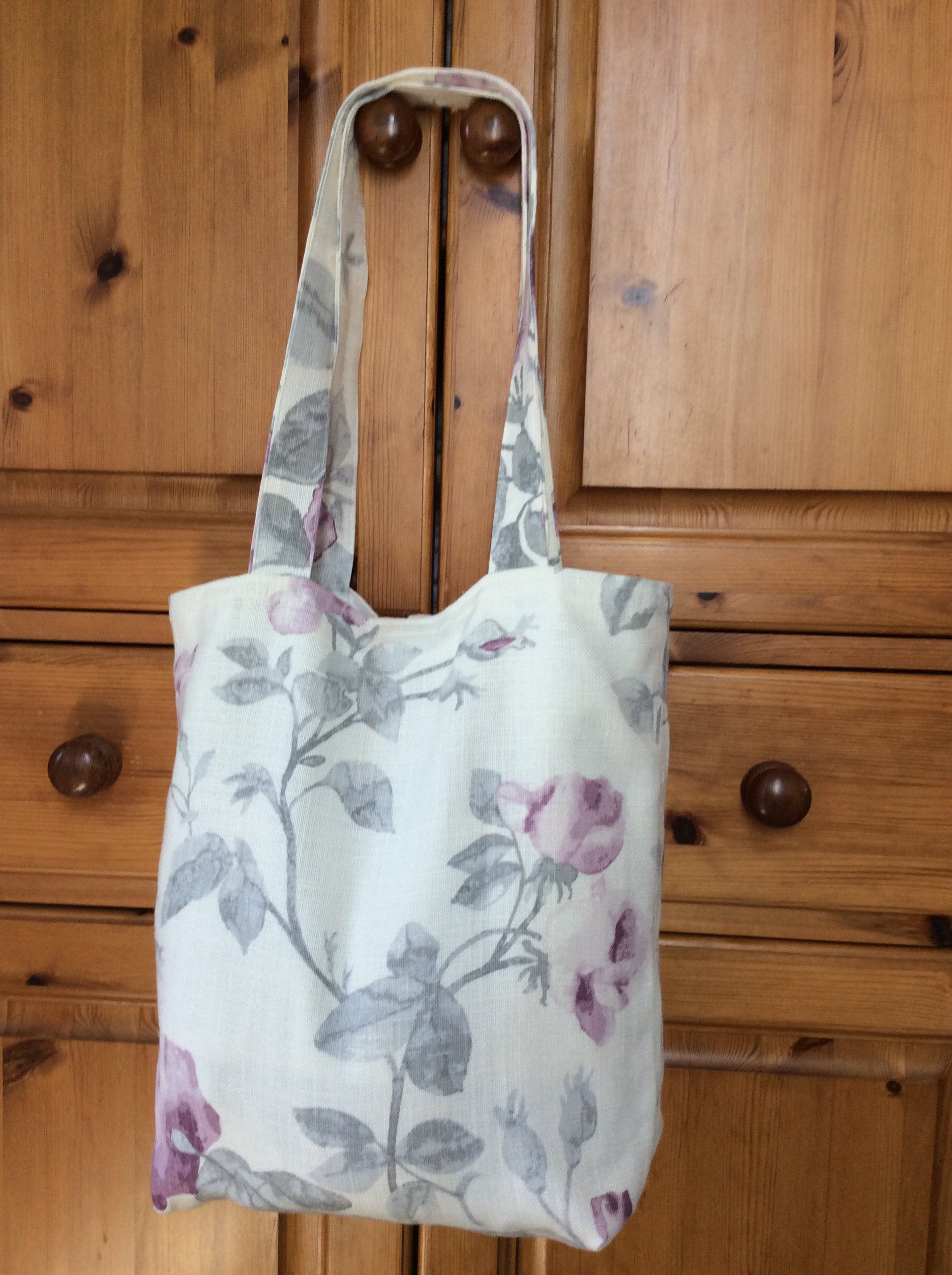 Tote Bag - large purple flowers