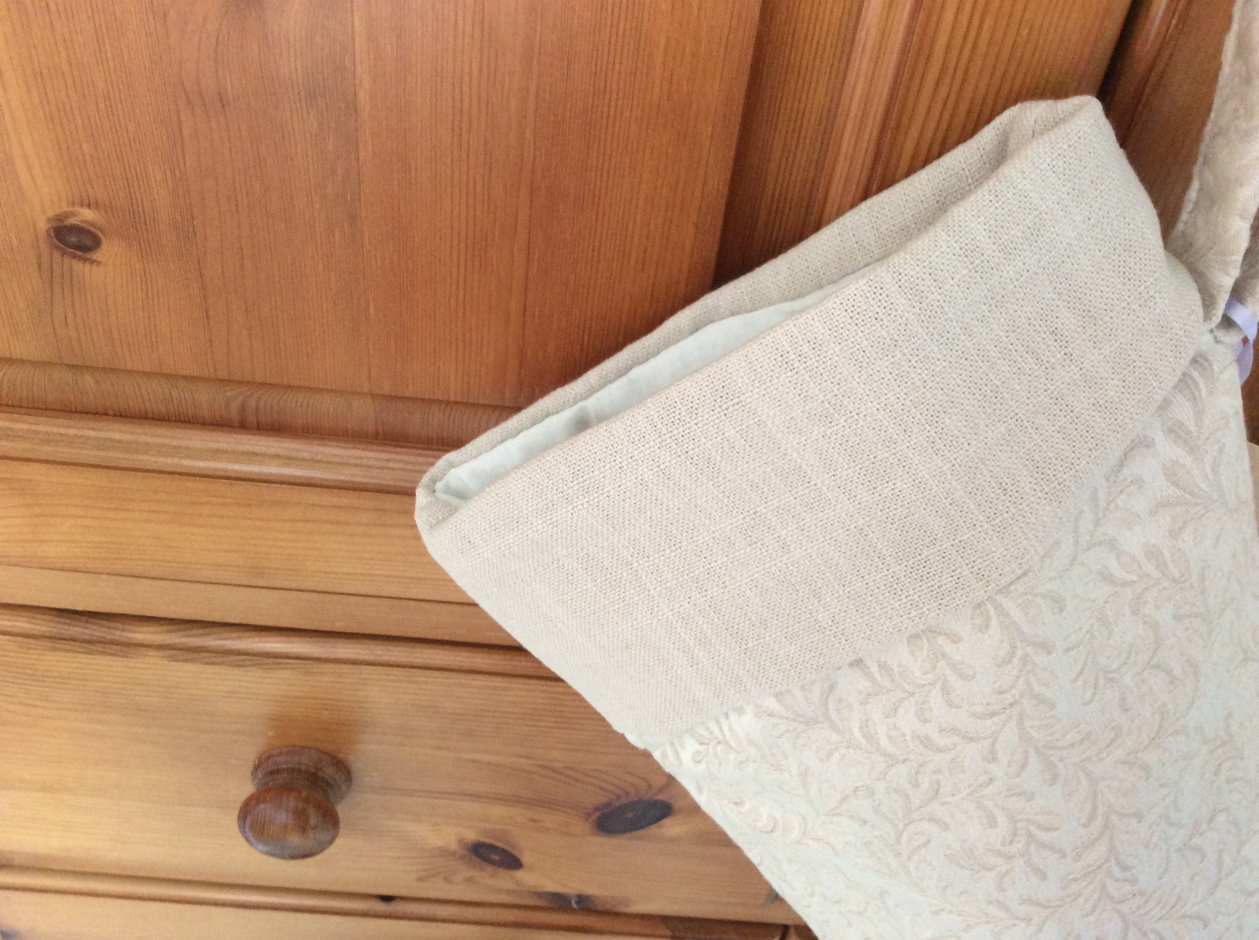 Christmas Stocking - cream brocade
