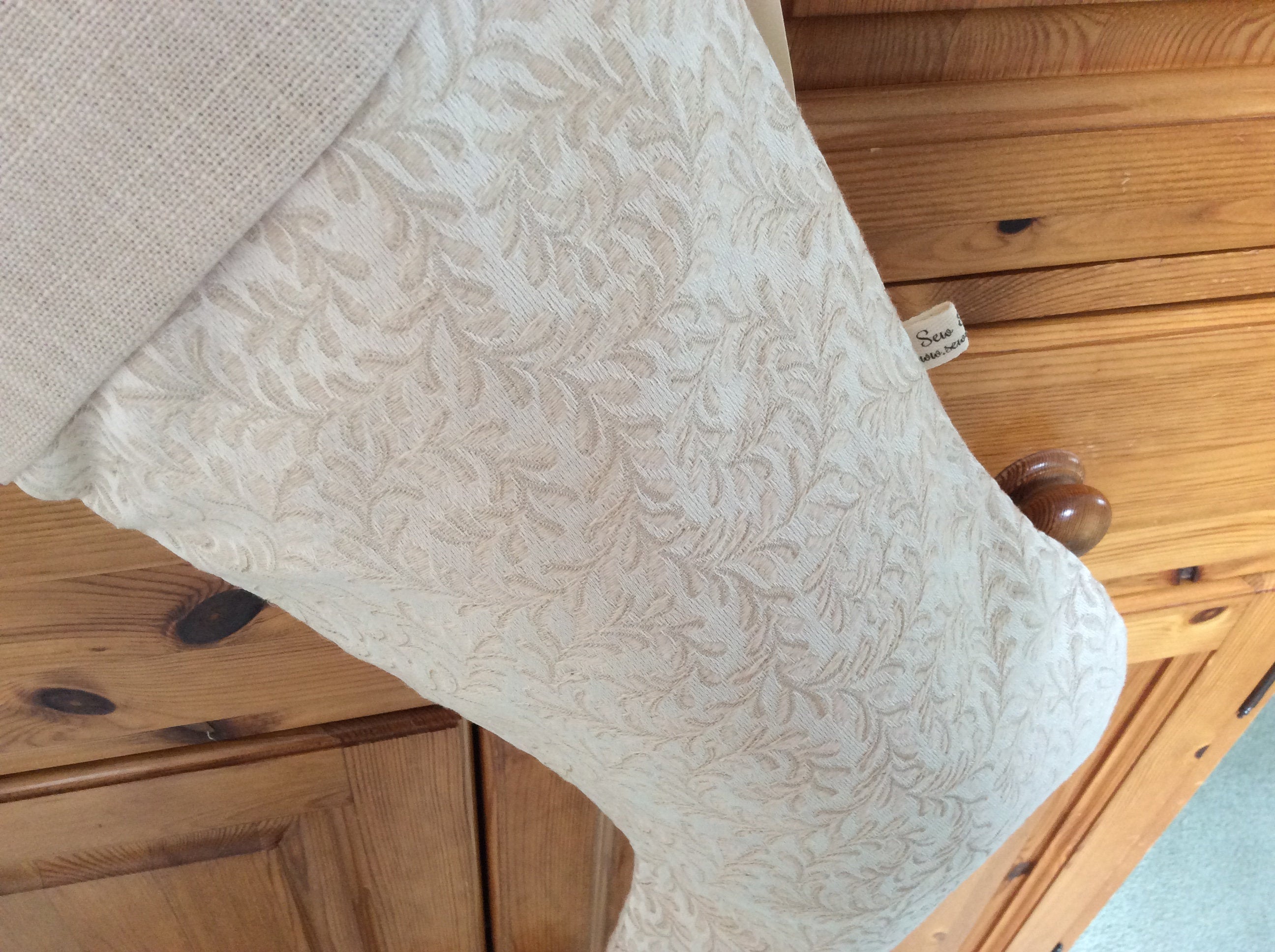 Christmas Stocking - cream brocade